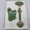 Anti-Aging Facial Massage Gift Set: Gua Sha Tool + Facial Roller (Jade)