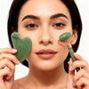 Anti-Aging Facial Massage Gift Set: Gua Sha Tool + Facial Roller (Jade)