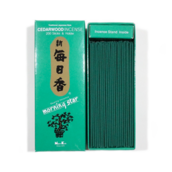People's Herbs - Cedarwood Incense and Burner - Morning Star - Japanese incense