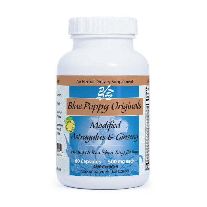 Modified Astragalus & Ginseng (60 capsules) - Blue Poppy - People's Herbs; Supports immune and respiratory health naturally.