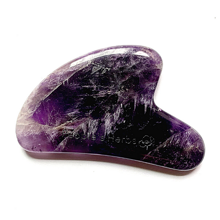 Heart Shape Gua Sha Tool/Stone (Amethyst) - People's Herbs