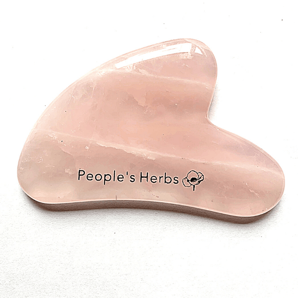 Heart Shape Gua Sha Tool/Stone (Rose Quartz) - People's Herbs